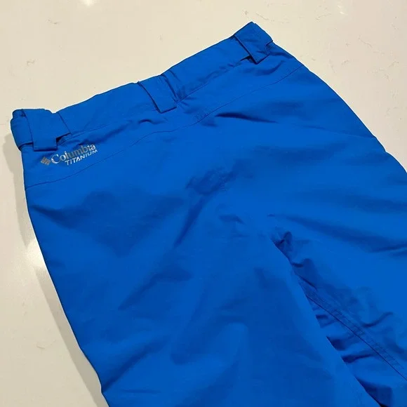 Columbia Titanium Omni-Tech Kids Blue Waterproof Snow Pants Sz. LG Ski Snowboard - Picture 10 of 16